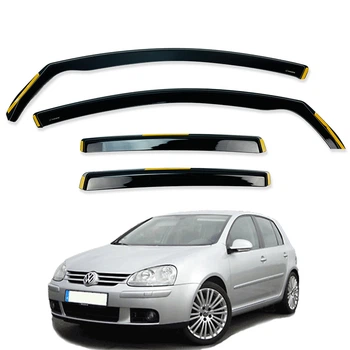 Дефлекторы окон (ветровики) для Volkswagen Golf 5 2004-2008 вставные HTB (HAWK)