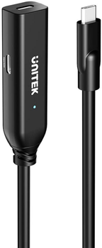 Przedłużacz Unitek USB-C 10Gbps PD 100W 5 m Black (U1335ABK01)