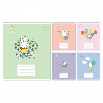 Зошит YES Miffy Playfull 12 аркушів коса лінія мікс дизайнів (767633)
