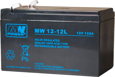 Akumulator MW Power VRLA AGM MW 12-12L 12V 12Ah (5901885207261)