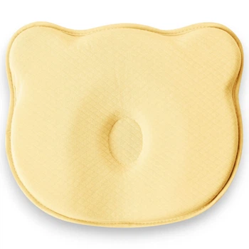 Детская ортопедическая подушка BabyComfort PAPAELLA 27×22×3 см с эффектом памяти мишка желтая (8-35862*002)