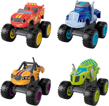 Набор из 4 машинок Fisher Price Вспыш и чудо-машинки Вспиш, Крушила, Зег, Рык (GXV81)