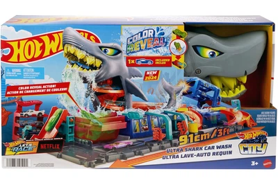 Трек Hot Wheels Кольорове перетворення Автомийка Акула (HTN82)
