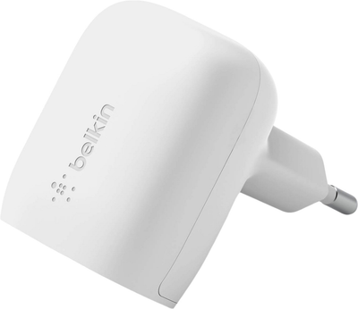 Мережевий зарядний пристрій Belkin BoostCharge 20W PD PPS USB-C with USB-C Cable White (WCA006VF1MWH-B6)
