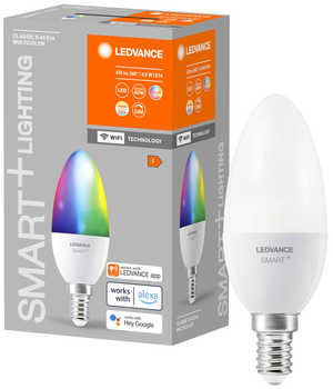 Lampa LED LEDVANCE SMART+ WiFi B40 4.9W RGBW 470Lm DIM E14 (4058075778597)
