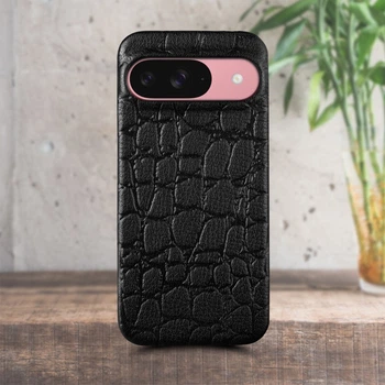Кожаная накладка Stenk Reptile Cover для Google Pixel 9 Черный (77846)