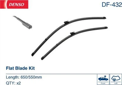 Комплект стеклоочистителей DENSO DF-432 Flat Blade Kit 650/550 мм