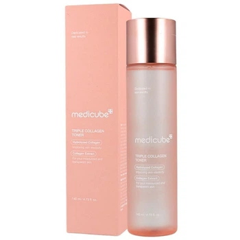 Увлажняющий тоник - тонер для лица Medicube Triple Collagen Toner, 140 мл.