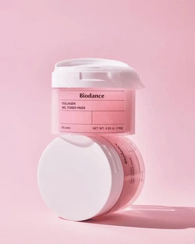 Зволожувальні гелеві тонер-педи для обличчя з колагеном Biodance Collagen Gel Toner Pads, 60 шт. Пады