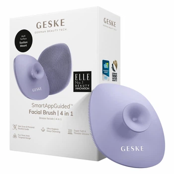 Щетка для лица GESKE Facial Brush 4в1 с держателем пурпурная
