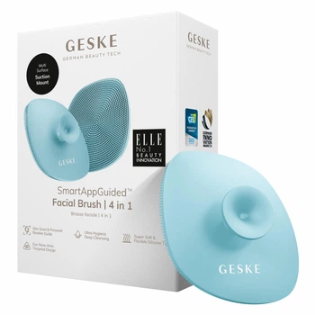 Щетка для лица GESKE Facial Brush 4в1 с держателем бирюзовая