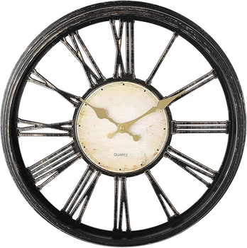 Настінний годинник DIYZON A1-03 у вінтажному стилі 40x25 см Black (R3949)