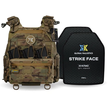 Бронежилет WARMOR Gen 6 + Combo Pack під 3 магазини AK/AR Мультикам. 3 класу захисту ДСТУ
