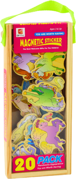 Zestaw drewnianych magnesów Lean Toys Jednorożce 20 szt Kolorowy (5905991021803)