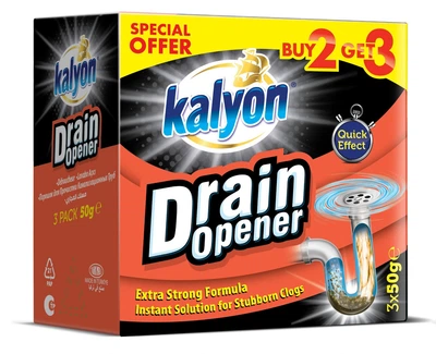 Гранули для прочищення каналізаційних труб Kalyon Drain Opener 2х70 грам