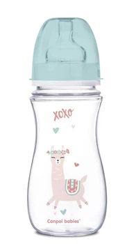 Бутылка с широким антиколиковым отверстием Easystart Toys 240 мл Canpol Babies Зеленая (5901691812987)