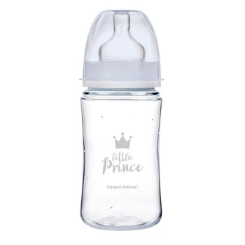 Бутылка антиколиковая с широким отверстием 240 мл PP Easystart Royal baby Canpol babies Синяя (5901691844414)