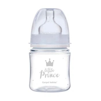 Бутылка антиколиковая с широким отверстием 120 мл PP Easystart Royal baby Canpol babies Синяя (5901691844391)