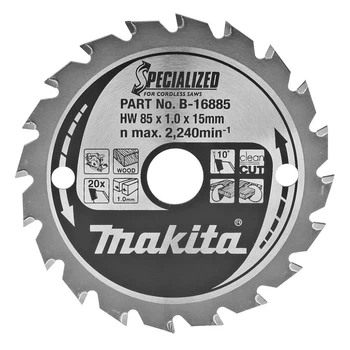 Пиляльний диск MAKITA 085*15мм*20Т по дереву для акумуляторних пил SPECIALIZED B-16885
