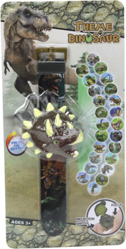 Zegarek na rękę dla dzieci Lean Toys Triceratops z projekcją 3D (5905991005186)