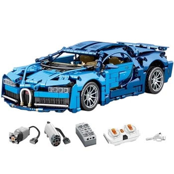 Конструктор суперкар на радіокеруванні Bugatti Chiron 1:14 з підсвіткою 1037 деталей