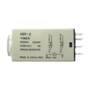 Реле часу, таймер H3Y-2 / 0-5с / 220В / 5А / на DIN-рейку