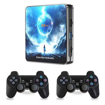 Смарт TV приставка+Game Box W8 PRO 8K (8GB, 128GB, WIFI 2.4, 5G, Android 14.0)
