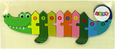 Układanka drewniana Lean Toys Krokodyl (5904665991770)