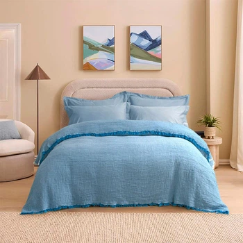 Покривало Lotus Home - Larna muslin blue 200*220 (svt-2000022344319)