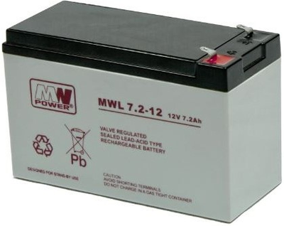 Akumulator MW Power VRLA AGM MWL 7.2-12L 12V 7.2Ah (5902135114889)