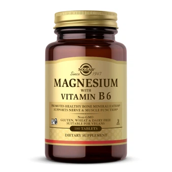 Магній з вітаміном B6 для підтримки нервової системи Magnesium with Vitamin B6 - 100 tabs