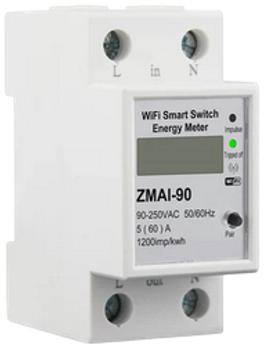 Inteligentny licznik energii elektrycznej Moes WCB-WM Tuya Wi-Fi 5-60A (5902135155899)