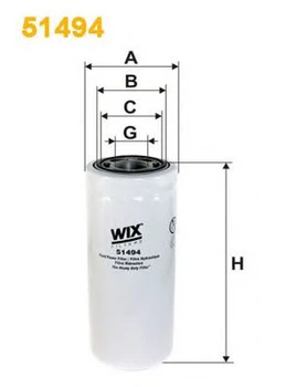 Фильтр гидравлический John Deere, New Holland, Volvo – Powertronic Wix Filters (51494) WIX Filters (51494)
