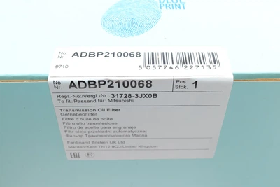 Фільтр АКПП Renault Clio/Duster/Kaptur/Megane 1.5dCi/1.6 15-з прокладкою ADBP210068 BLUE PRINT