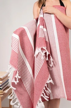 Пляжний рушник Linen Red 90х180 см червоний