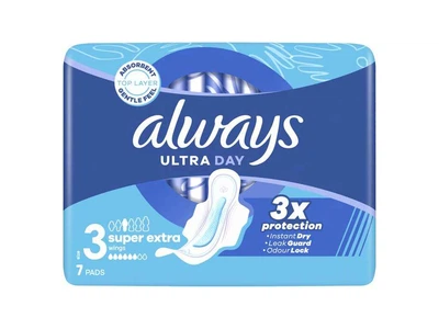 Прокладки гігієнічні ALWAYS День-Ніч 6к. 7шт жіночі Ultra Day&Night Single