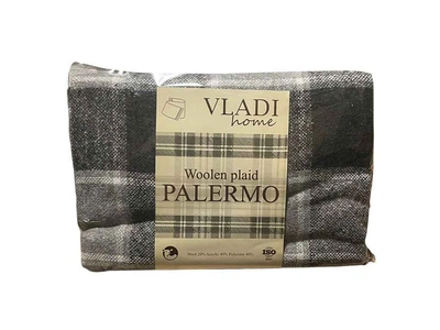 Плед VLADI 170*200 "Palermo" SOFA білий-дим-св.антр