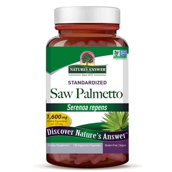 З Пальметто (Сереноя), 1,600 мг, Saw Palmetto, Standardized, Nature's Answer, 120 вегетаріанських капсул
