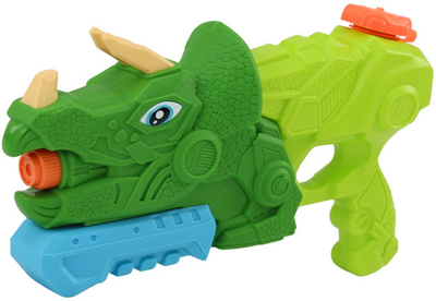 Водний пістолет LEAN Toys Динозавр Трицератопс 1000 мл Зелений 17818 (5905991006688)