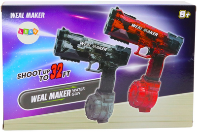 Pistolet na wodę elektryczny LEAN Toys automatyczny Czerwony 20333 (5905991026228)