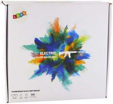Karabin elektryczny LEAN Toys na kulki wodne z okularami Czerwone Grafiti 17352 (5905991002208)