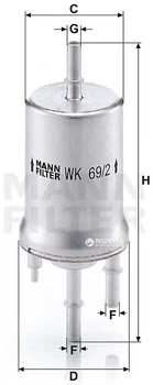 Фильтр топливный MANN WK 69/2