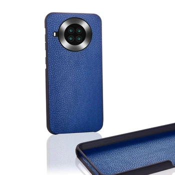 Чехол Бампер Cubot Note 20 Pro с накладкой Эко-кожа Синий