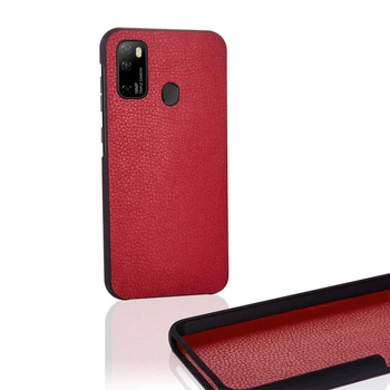 Чехол Бампер Ulefone Note 9P с накладкой Эко-кожа Красный