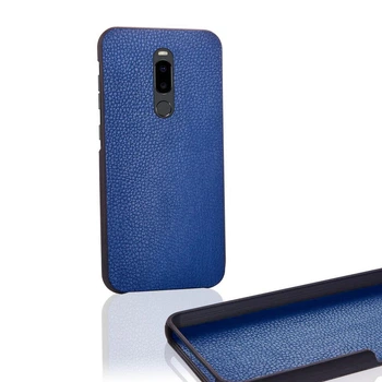 Чехол Бампер Meizu M8 Note с накладкой Эко-кожа Синий