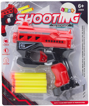 Mini pistolet LEAN Toys na strzałki piankowe z przyssawkami Czerwony 19723 (5905991010982)