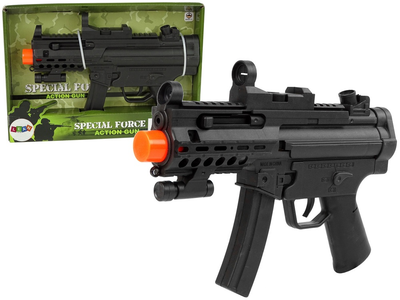 Pistolet-karabin LEAN Toys ze światłem i dźwiękiem Czarny 11137 (5905991032168)