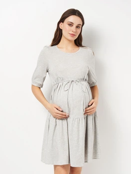 Платье для беременных короткое летнее женское H&M 0857755 S Серое (KAY2000001630907)