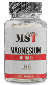 Магній Таурат з Вітаміном В6 MST Magnesium Taurate + Vitamin B6 60 капс