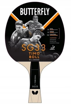 Ракетка для настільного тенісу BUTTERFLY Timo Boll SG33, чорно-червона